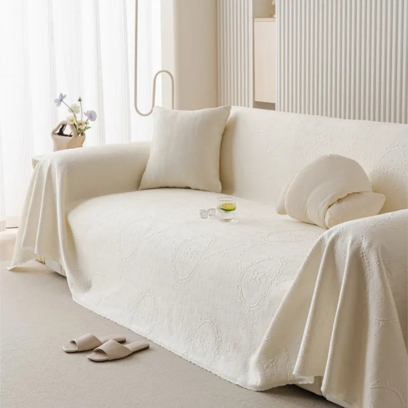 All-Season Universal Ice silk Butterfly Couch Camping Blanket Vintage Bamboo Fiber Solid Sofa Cover Full Coverage Non-Slip Couch